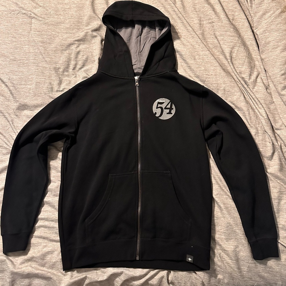Polaris Retro Black Zip-Up Hoodie Size Youth Large